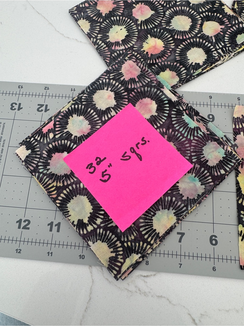 32 5” cotton BATIK quilting squares - Hoffman abalone 100% cotton